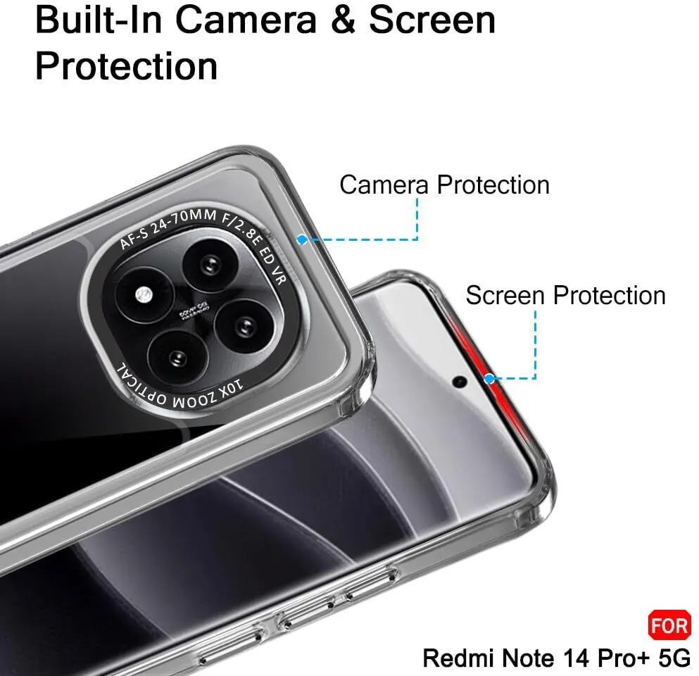 Micvir Back Cover for Redmi Note 14 Pro 5G (Black, Shock Proof, Pack of: 1) — image 2 of 5