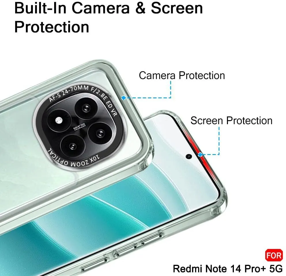 Micvir Back Cover for Redmi Note 14 Pro 5G (Transparent, Shock Proof, Pack of: 1) — image 2 of 5