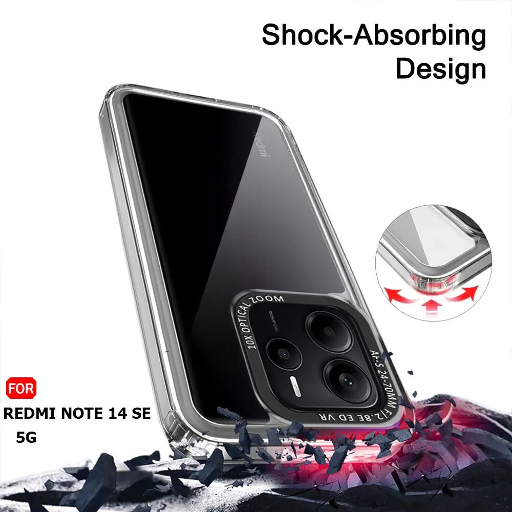 Micvir Back Cover for Redmi Note 14 SE 5G (Black, Shock Proof, Polycarbonate, Pack of: 1) — image 3 of 5