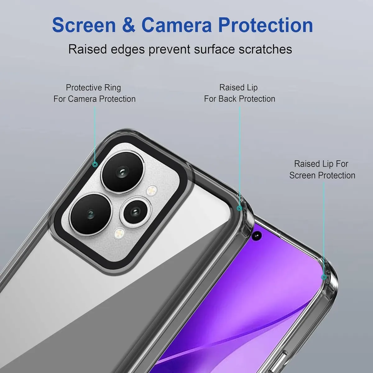 Micvir Back Cover for Realme 15 5G (Black, Shock Proof, Pack of: 1) — image 3 of 4