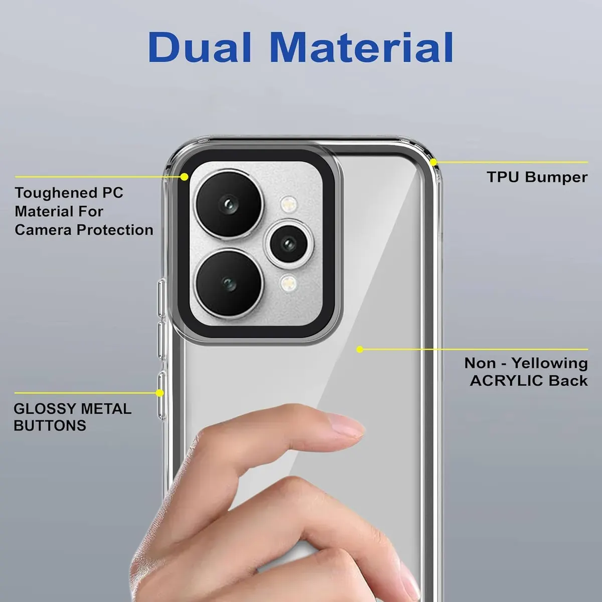 Micvir Back Cover for Realme 15 5G (Black, Shock Proof, Pack of: 1) — image 4 of 4