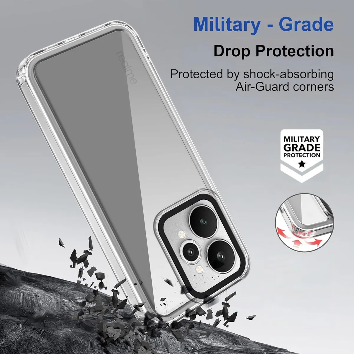 Micvir Back Cover for Realme 15 5G (Transparent, Shock Proof, Pack of: 1) — image 2 of 4