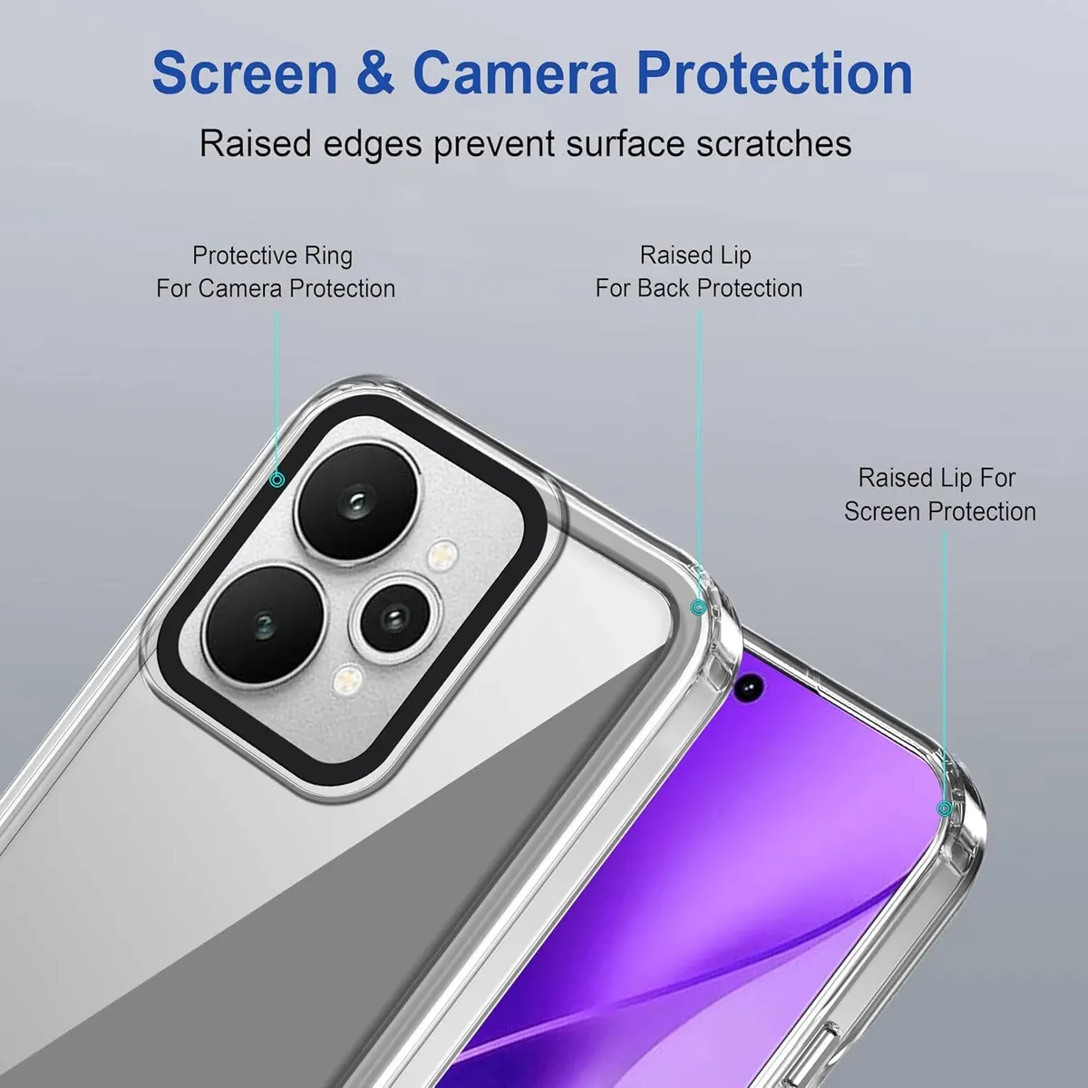 Micvir Back Cover for Realme 15 5G (Transparent, Shock Proof, Pack of: 1) — image 3 of 4