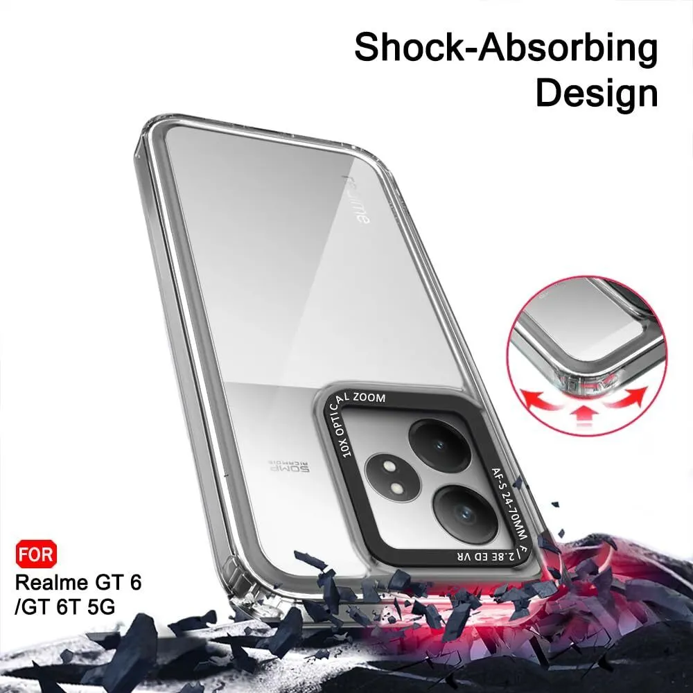 Micvir Back Cover for Realme GT 6T 5G (Black, Shock Proof, Polycarbonate, Pack of: 1) — image 3 of 5