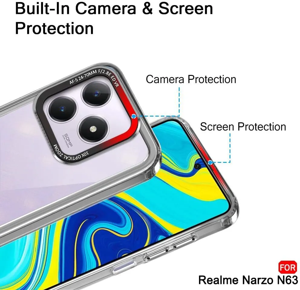 Micvir Back Cover for Realme Narzo N63 (Black, Shock Proof, Pack of: 1) — image 2 of 5