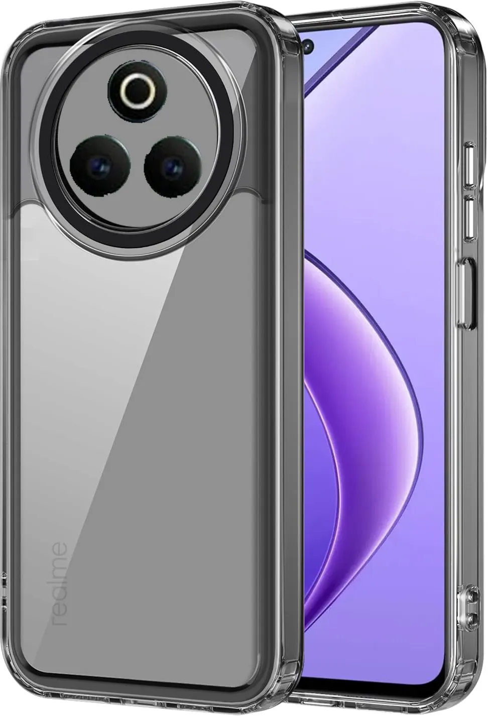 Micvir Back Cover for Realme P3 Pro 5G (Black, Shock Proof, Polycarbonate, Pack of: 1)