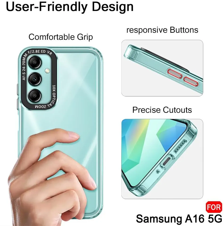Micvir Back Cover for SAMSUNG Galaxy A16 5G (Transparent, Shock Proof, Polycarbonate, Pack of: 1) — image 4 of 5
