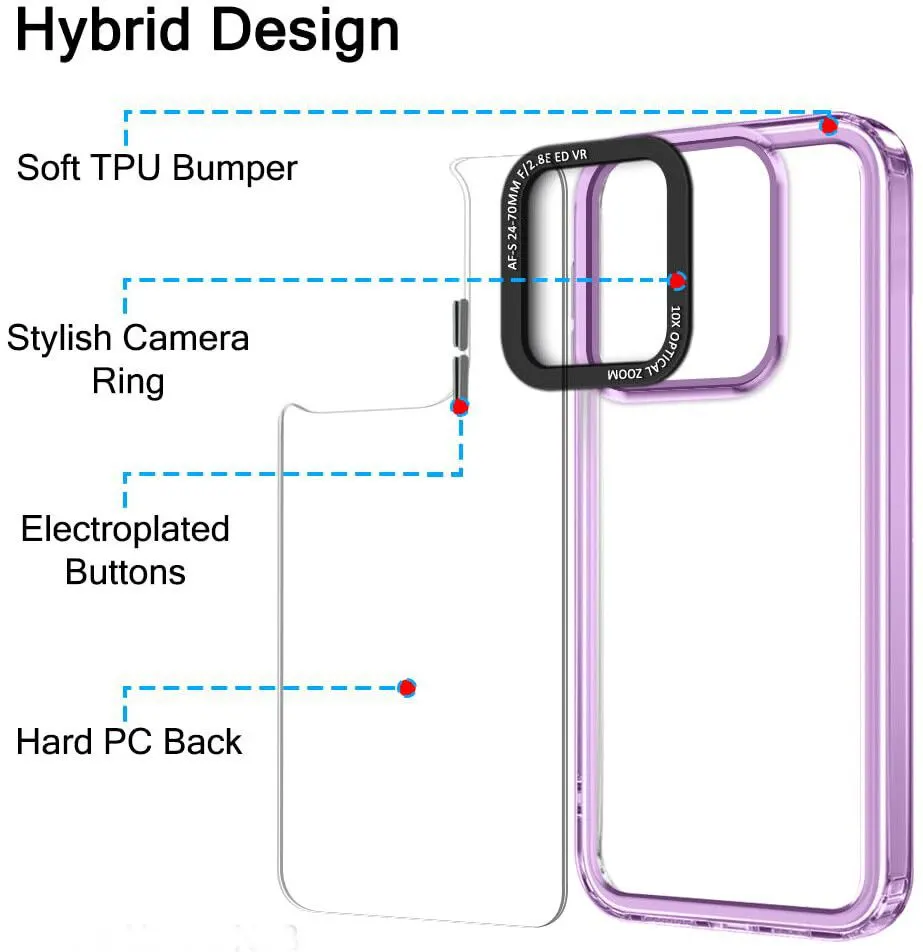 Micvir Back Cover for SAMSUNG Galaxy F06 5G (Purple, Shock Proof, Polycarbonate, Pack of: 1) — image 5 of 5