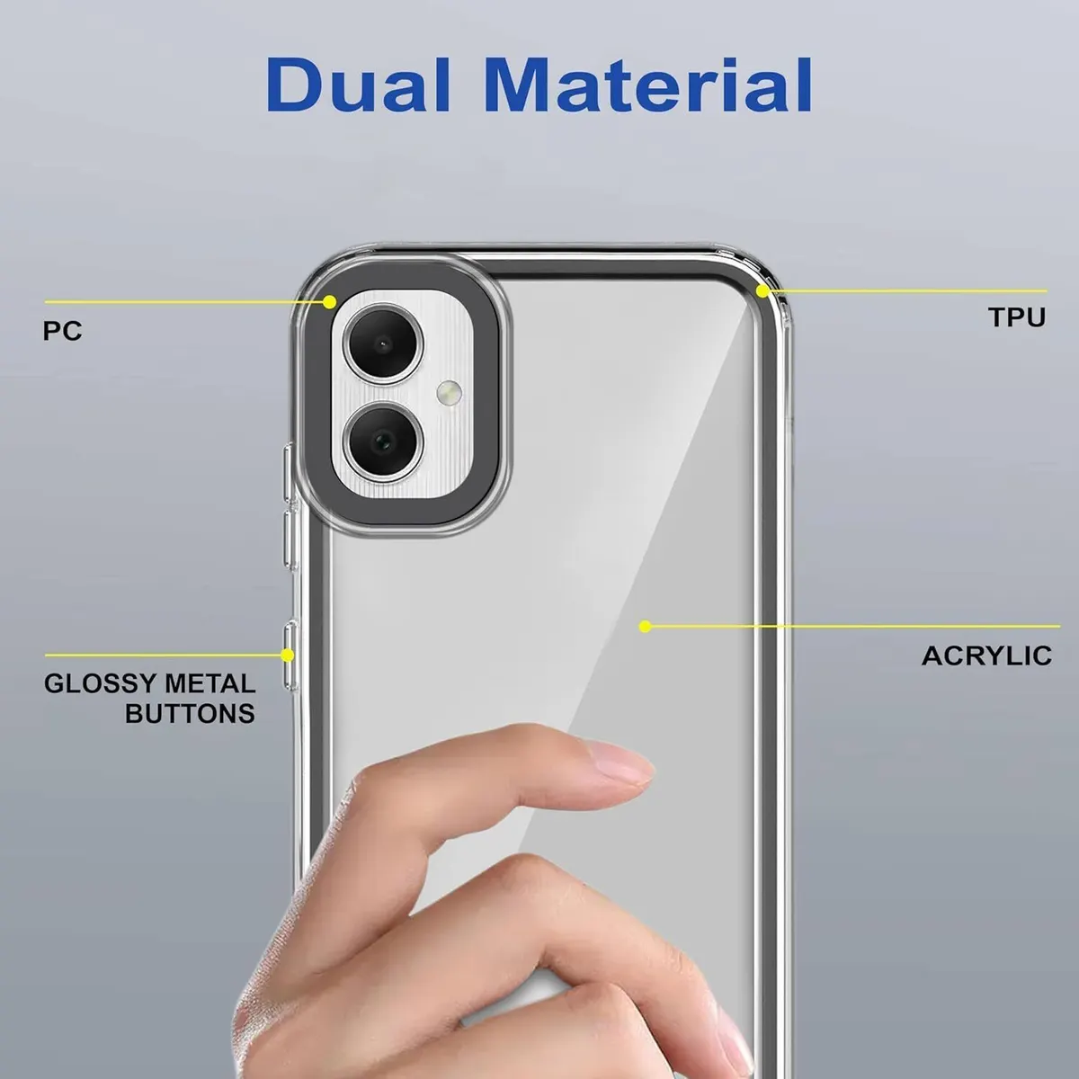 Micvir Back Cover for SAMSUNG Galaxy M06 5G (Black, Shock Proof, Polycarbonate, Pack of: 1) — image 4 of 4