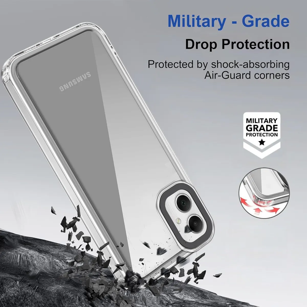 Micvir Back Cover for SAMSUNG Galaxy M06 5G (Transparent, Shock Proof, Polycarbonate, Pack of: 1) — image 2 of 4