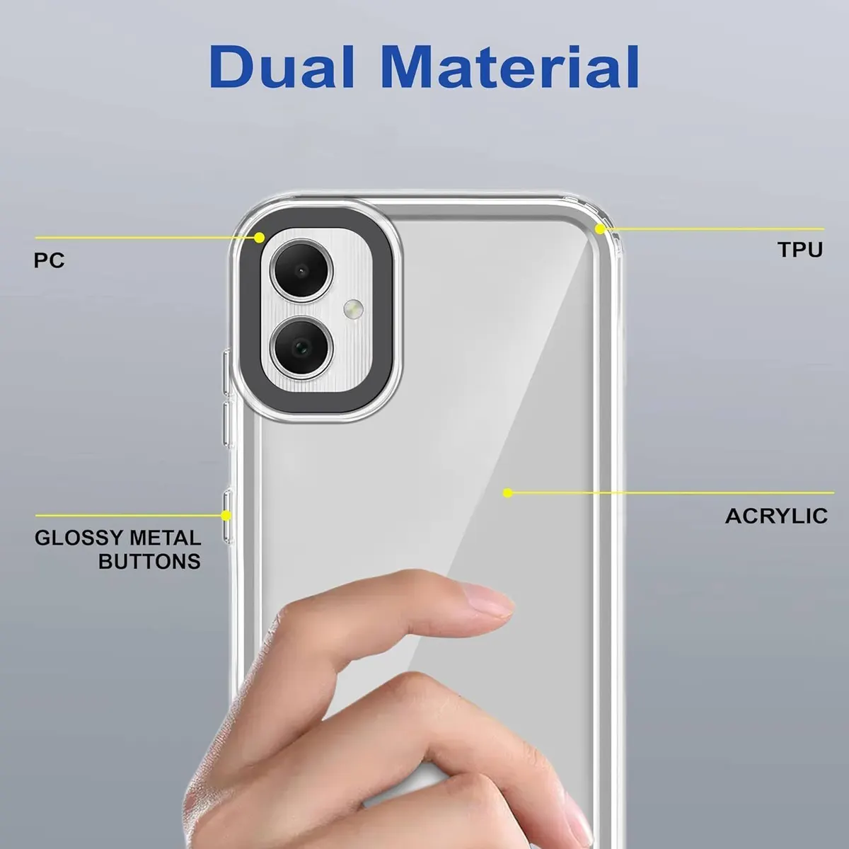 Micvir Back Cover for SAMSUNG Galaxy M06 5G (Transparent, Shock Proof, Polycarbonate, Pack of: 1) — image 4 of 4