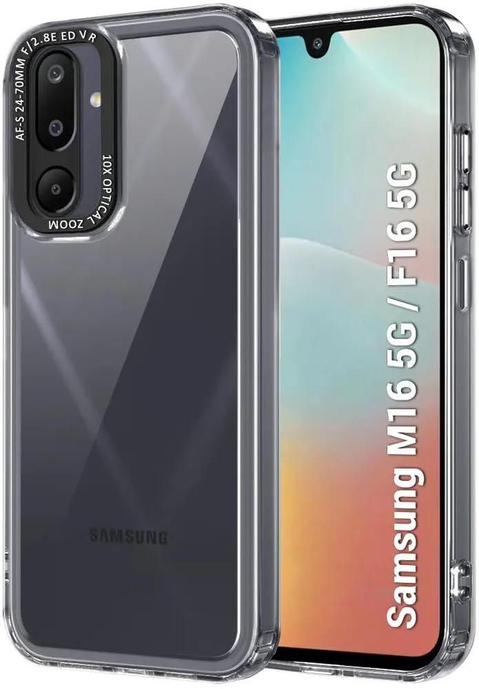 Micvir Back Cover for Samsung Galaxy M16 5G (Black, Shock Proof, Pack of: 1)