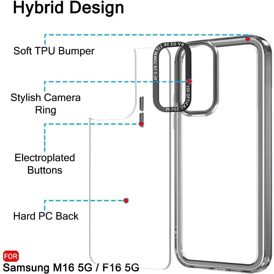 Micvir Back Cover for Samsung Galaxy M16 5G (Black, Shock Proof, Pack of: 1) — image 5 of 5