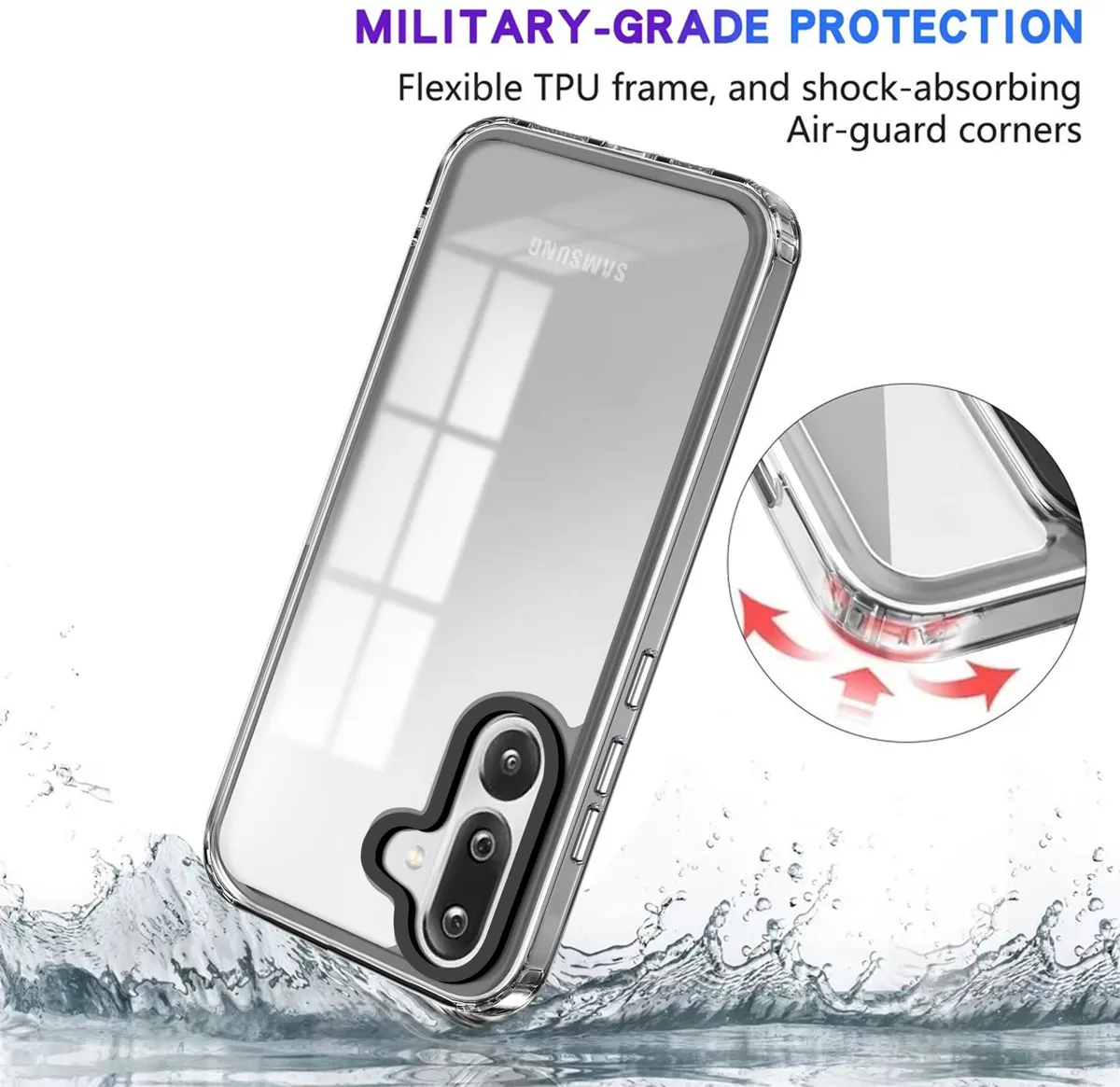 Micvir Back Cover for Samsung Galaxy M36 5G (Transparent, Shock Proof, Polycarbonate, Pack of: 1) — image 4 of 5