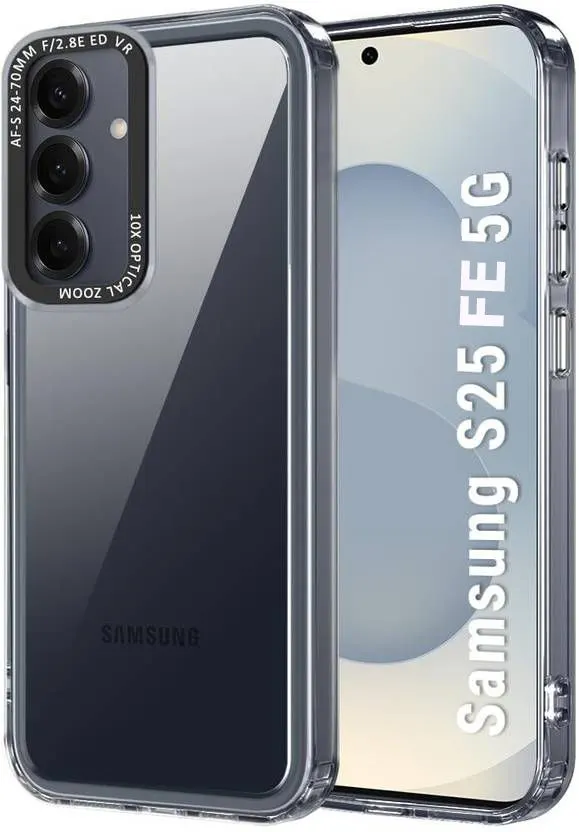 Micvir Back Cover for Samsung Galaxy S25 FE 5G (Black, Shock Proof, Polycarbonate, Pack of: 1)