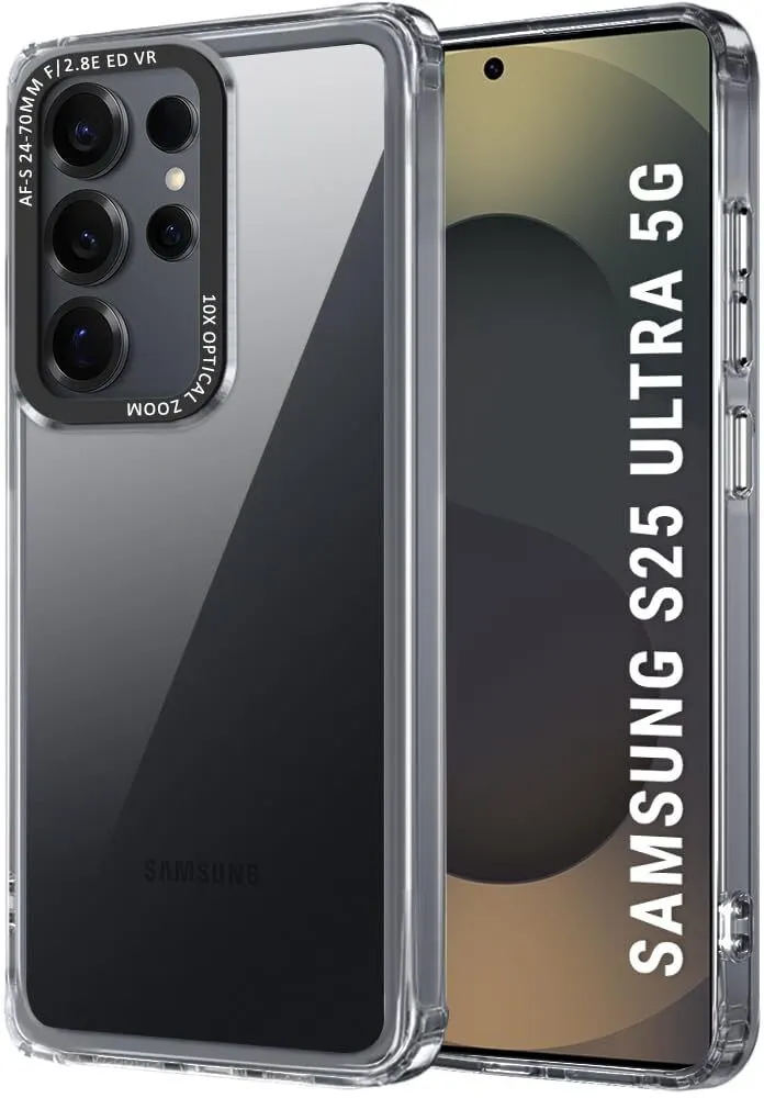 Micvir Back Cover for Samsung Galaxy S25 Ultra 5G (Black, Shock Proof, Polycarbonate, Pack of: 1)