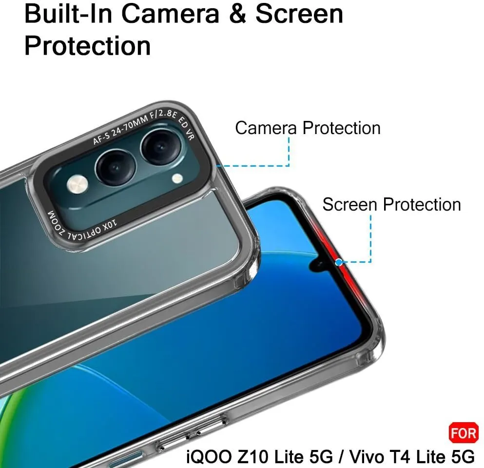 Micvir Back Cover for Vivo T4 Lite 5G (Black, Shock Proof, Pack of: 1) — image 3 of 5