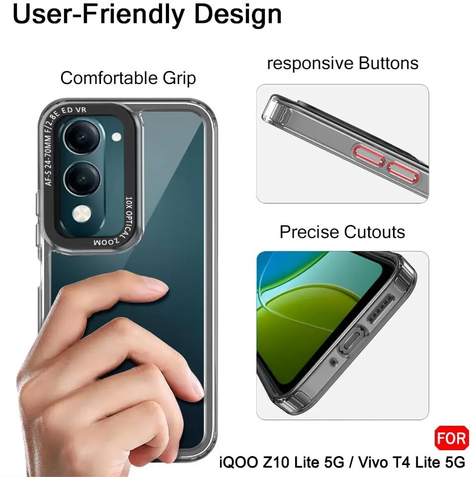 Micvir Back Cover for Vivo T4 Lite 5G (Black, Shock Proof, Pack of: 1) — image 5 of 5