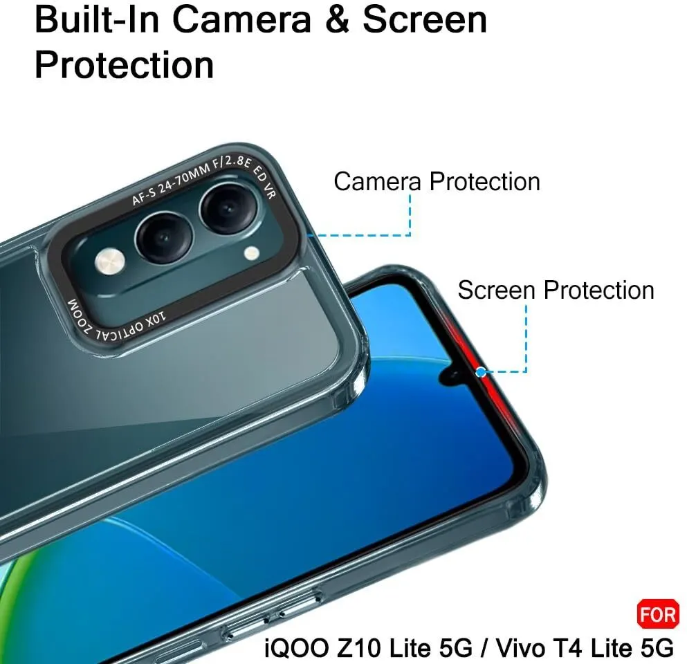 Micvir Back Cover for Vivo T4 Lite 5G (Transparent, Shock Proof, Polycarbonate, Pack of: 1) — image 3 of 5