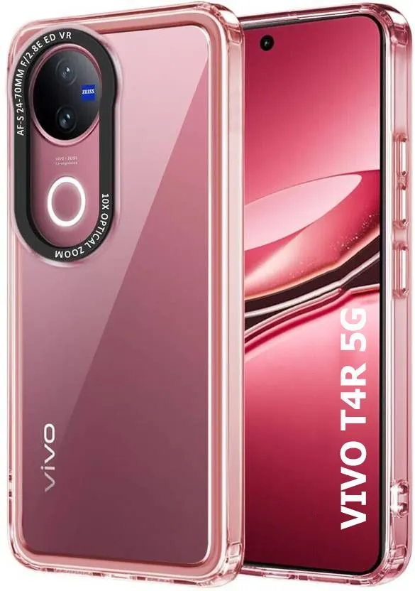 Micvir Back Cover for Vivo T4R 5G (Transparent, Shock Proof, Polycarbonate, Pack of: 1)