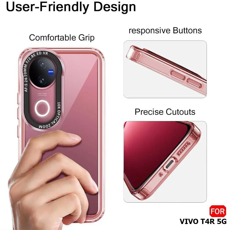 Micvir Back Cover for Vivo T4R 5G (Transparent, Shock Proof, Polycarbonate, Pack of: 1) — image 4 of 5