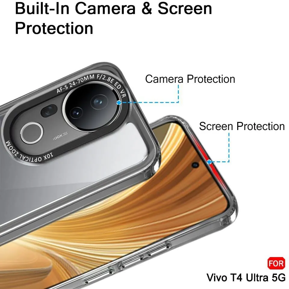 Micvir Back Cover for Vivo T4 Ultra 5G (Black, Shock Proof, Polycarbonate, Pack of: 1) — image 3 of 5