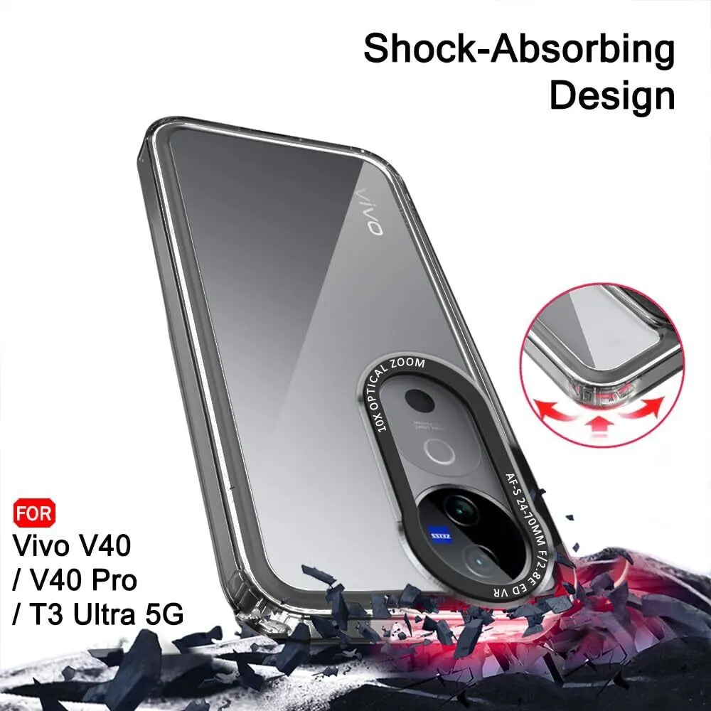 Micvir Back Cover for vivo V40 Pro 5G (Black, Shock Proof, Polycarbonate, Pack of: 1) — image 3 of 5