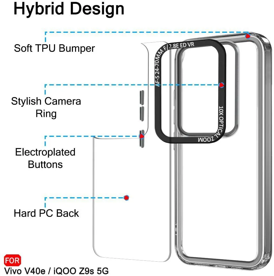Micvir Back Cover for Vivo V40e 5G (Black, Shock Proof, Pack of: 1) — image 5 of 5