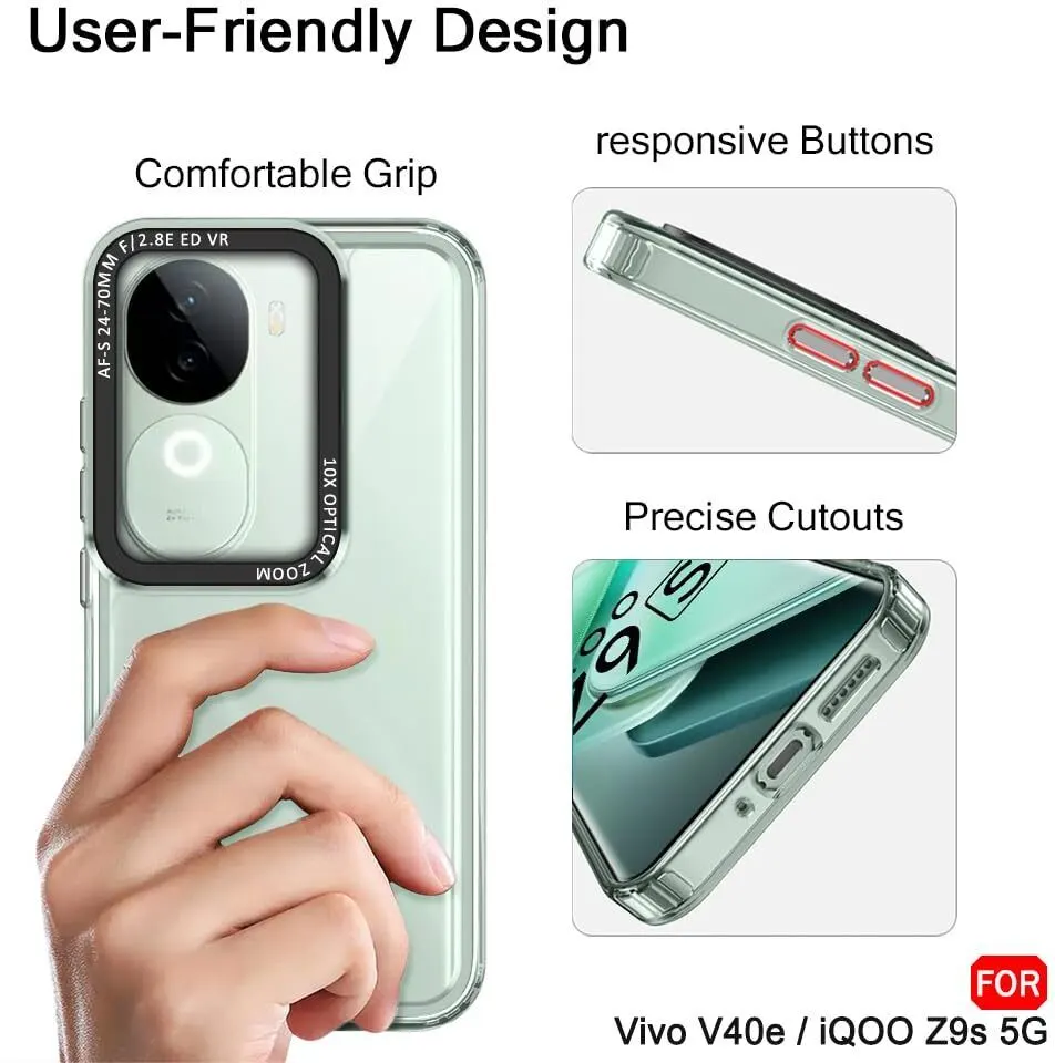 Micvir Back Cover for Vivo V40e 5G (Transparent, Shock Proof, Pack of: 1) — image 4 of 5