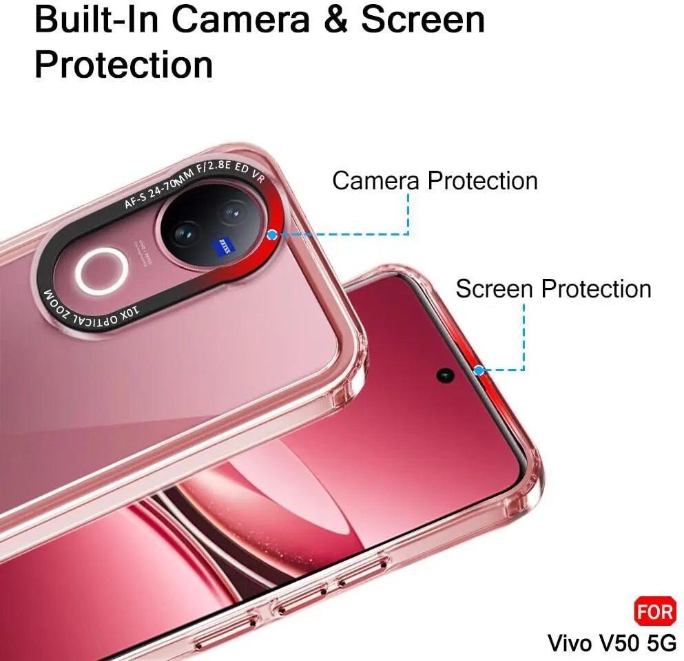 Micvir Back Cover for Vivo V50e 5G (Transparent, Shock Proof, Polycarbonate, Pack of: 1) — image 2 of 5