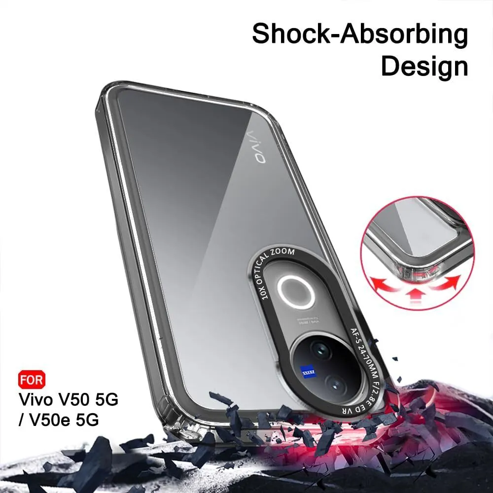 Micvir Back Cover for Vivo V50e 5G (Black, Shock Proof, Polycarbonate, Pack of: 1) — image 3 of 5