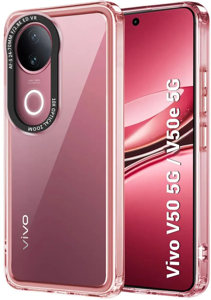 Micvir Back Cover for Vivo V50e 5G (Transparent, Shock Proof, Pack of: 1)