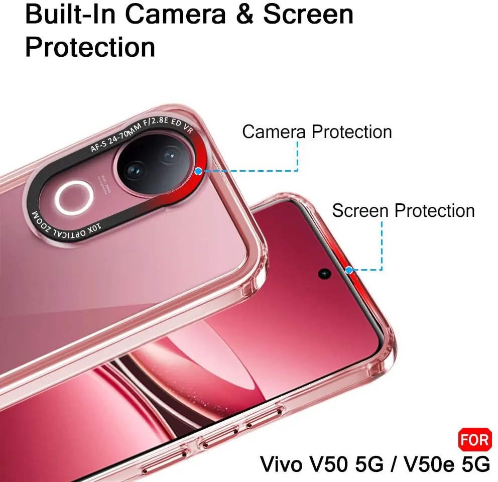 Micvir Back Cover for Vivo V50e 5G (Transparent, Shock Proof, Pack of: 1) — image 2 of 5