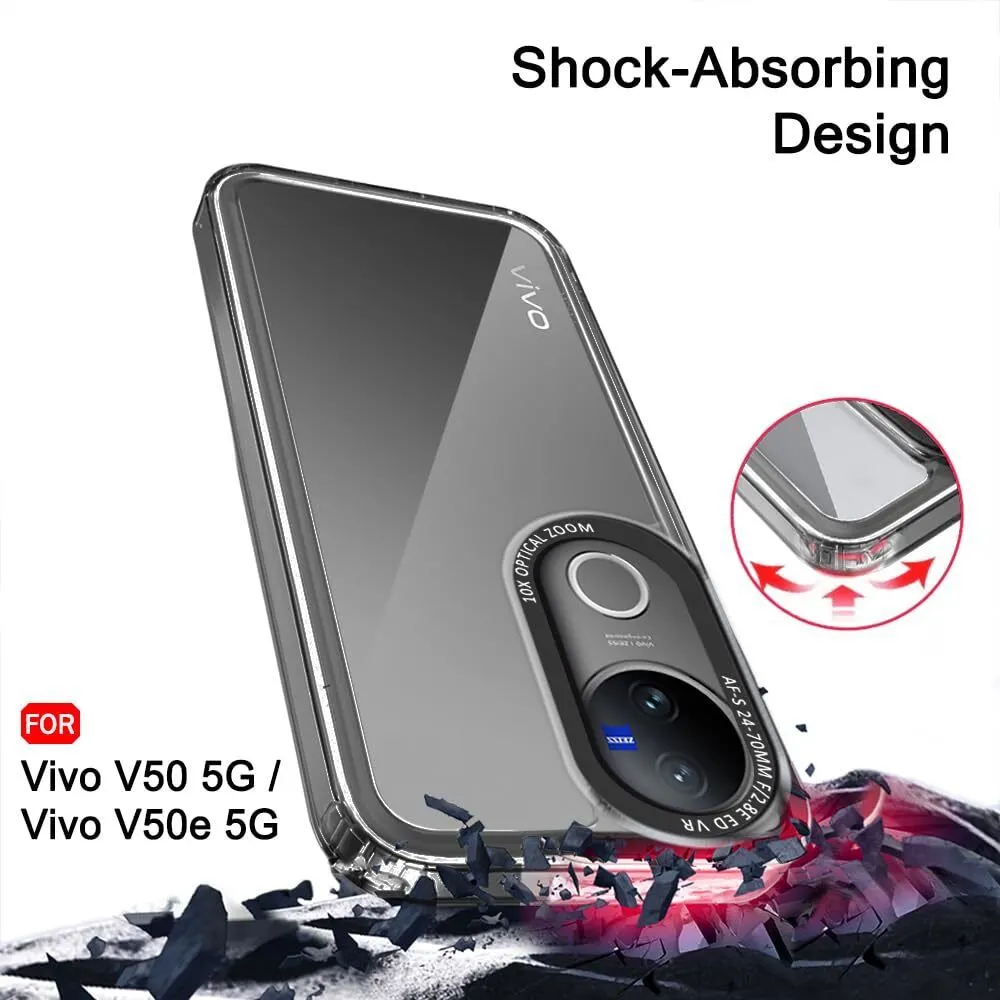 Micvir Back Cover for vivo V50 5G Elite Edition (Black, Shock Proof, Polycarbonate, Pack of: 1) — image 3 of 5