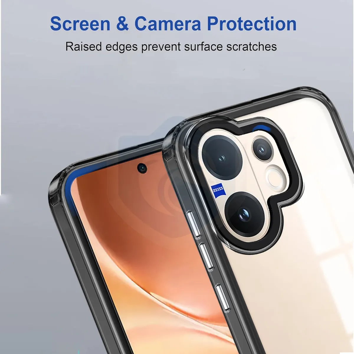 Micvir Back Cover for Vivo V60 5G (Black, Shock Proof, Pack of: 1) — image 2 of 5