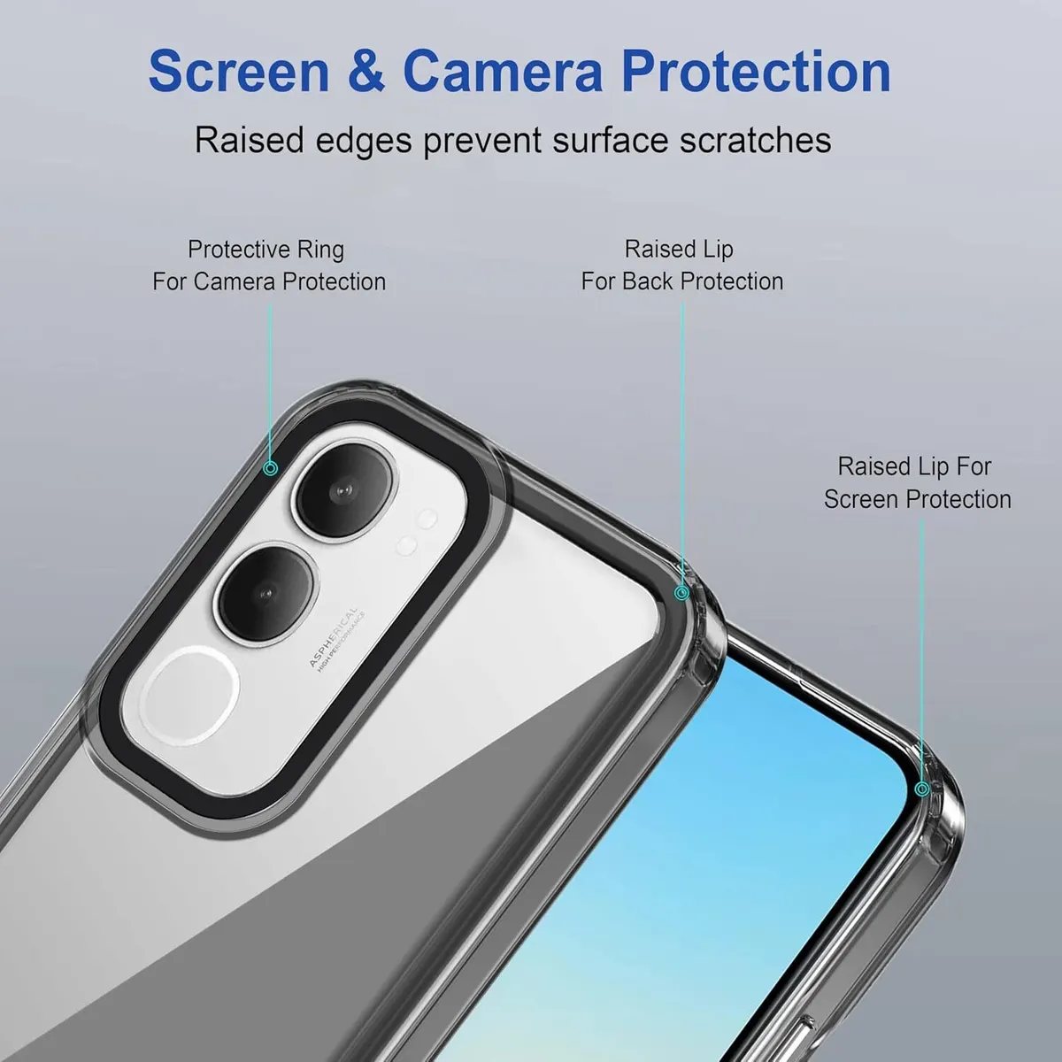 Micvir Back Cover for vivo Y29 5G (Black, Shock Proof, Polycarbonate, Pack of: 1) — image 3 of 4