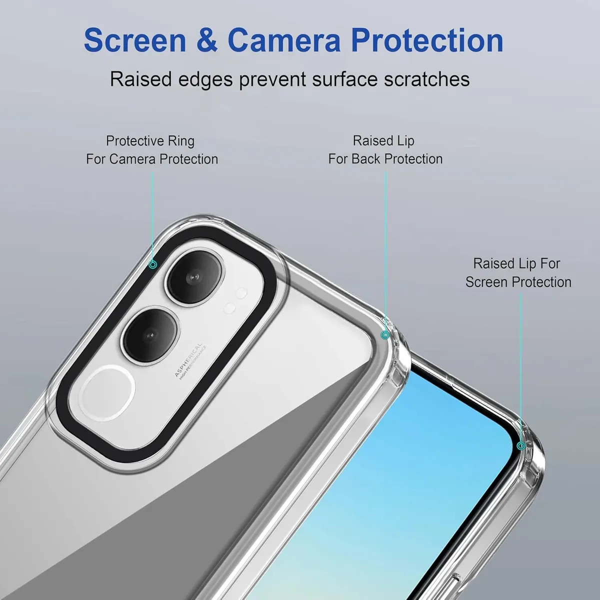 Micvir Back Cover for vivo Y29 5G (Transparent, Shock Proof, Polycarbonate, Pack of: 1) — image 3 of 4