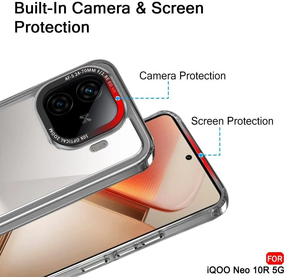 Micvir Back Cover for IQOO Neo 10R 5G (Black, Shock Proof, Polycarbonate, Pack of: 1) — image 2 of 5