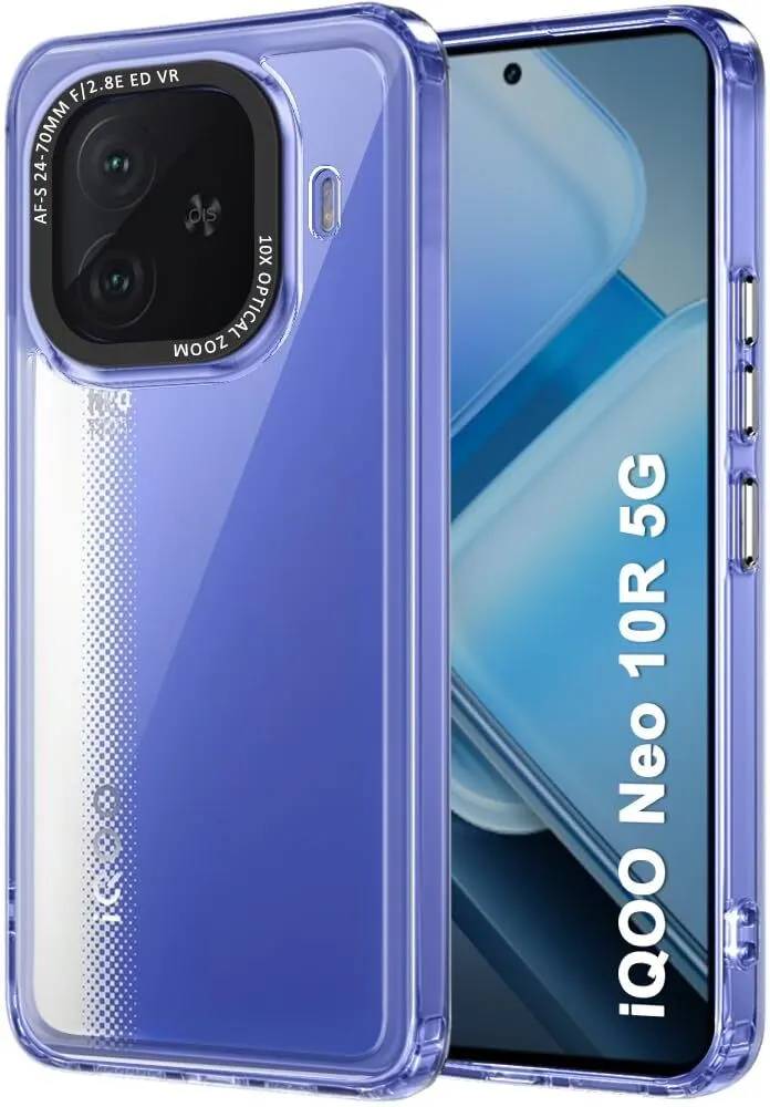 Micvir Back Cover for IQOO Neo 10R 5G (Transparent, Shock Proof, Polycarbonate, Pack of: 1)