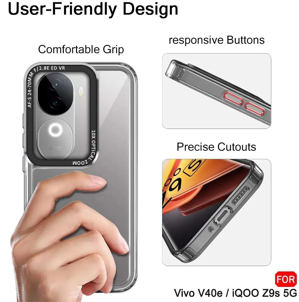 Micvir Back Cover for iQOO Z9s 5G (Black, Shock Proof, Pack of: 1) — image 5 of 5