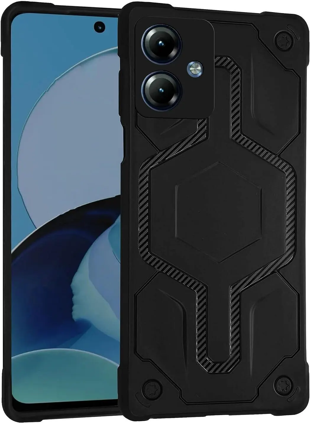 Micvir Back Cover for Motorola G14 (Black, Silicon, Pack of: 1)