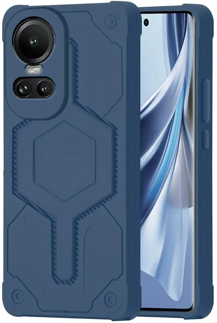 Micvir Back Cover for OPPO Reno 10, Oppo Reno 10 Pro 5G (Blue, Silicon, Pack of: 1)