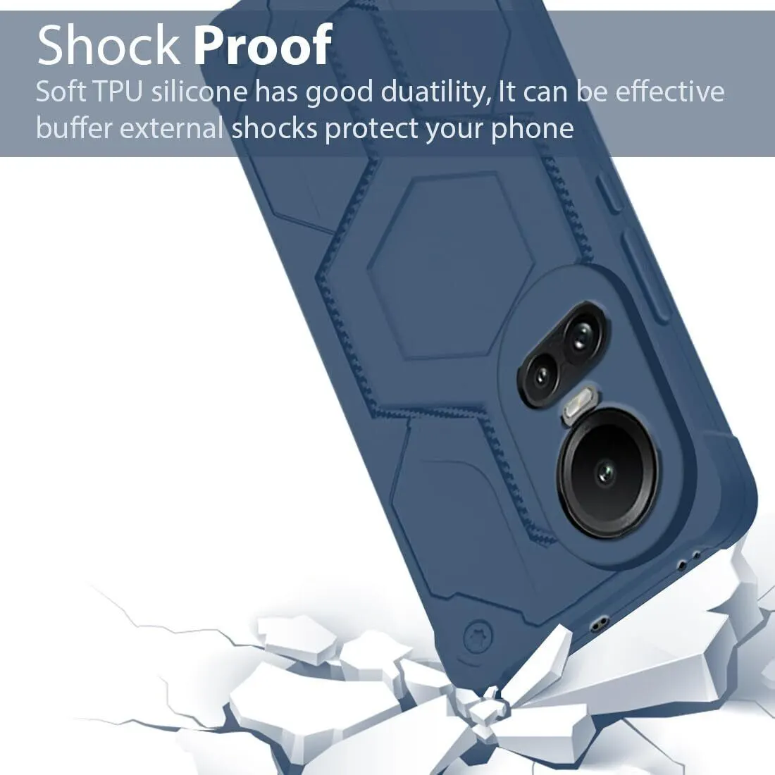 Micvir Back Cover for OPPO Reno 10, Oppo Reno 10 Pro 5G (Blue, Silicon, Pack of: 1) — image 2 of 4