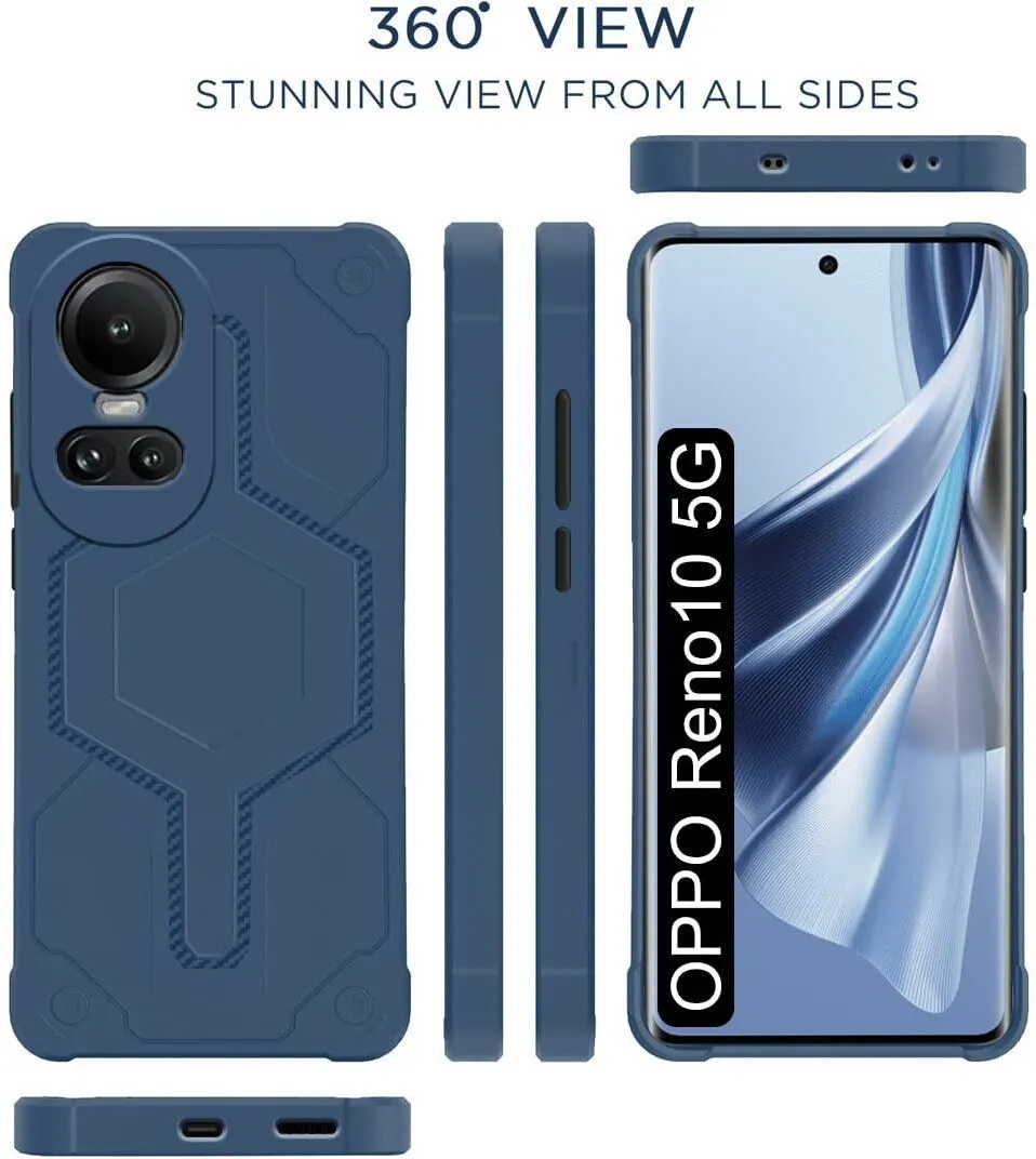 Micvir Back Cover for OPPO Reno 10, Oppo Reno 10 Pro 5G (Blue, Silicon, Pack of: 1) — image 4 of 4