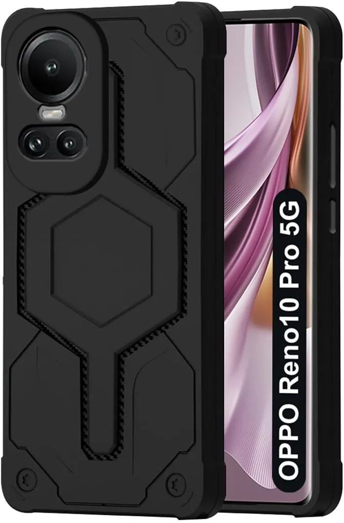 Micvir Back Cover for Oppo Reno10 Pro 5G (Black, Silicon, Pack of: 1)