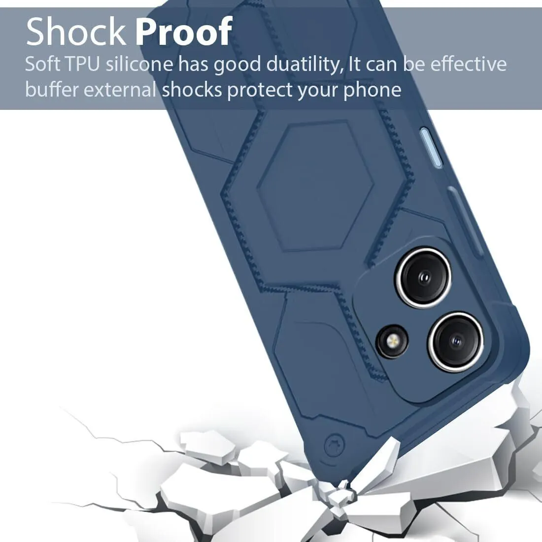Micvir Back Cover for Redmi 12 5G (Blue, Silicon, Pack of: 1) — image 2 of 4