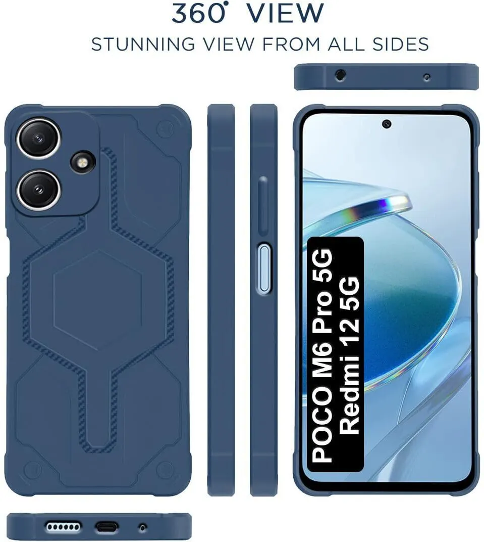 Micvir Back Cover for Redmi 12 5G (Blue, Silicon, Pack of: 1) — image 4 of 4