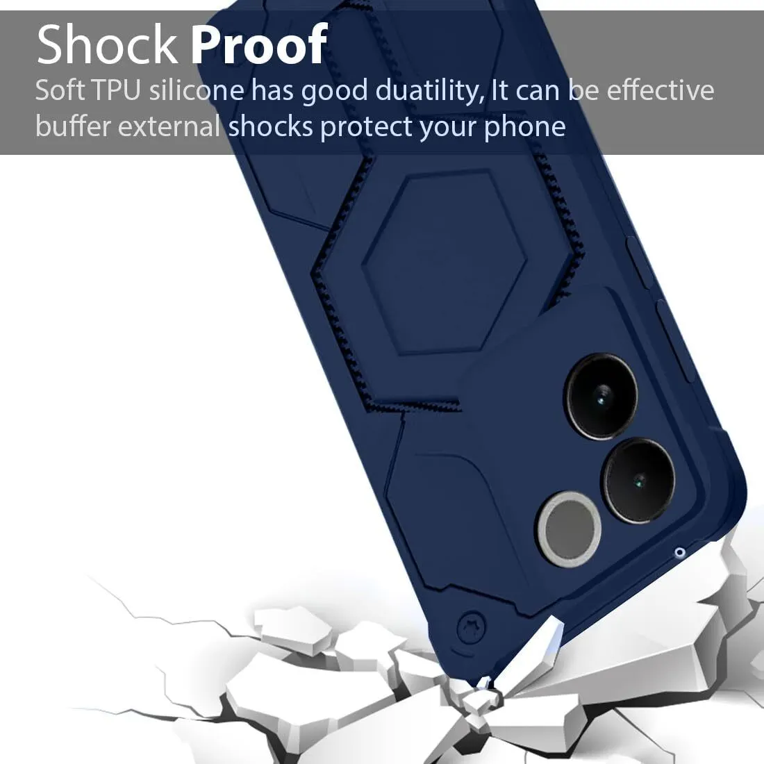 Micvir Back Cover for Vivo T2 Pro 5G (Blue, Silicon, Pack of: 1) — image 2 of 5