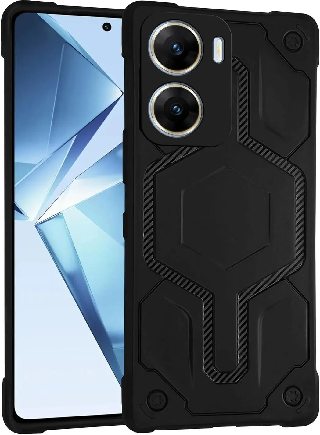 Micvir Back Cover for Vivo V29e 5G (Black, Silicon, Pack of: 1)