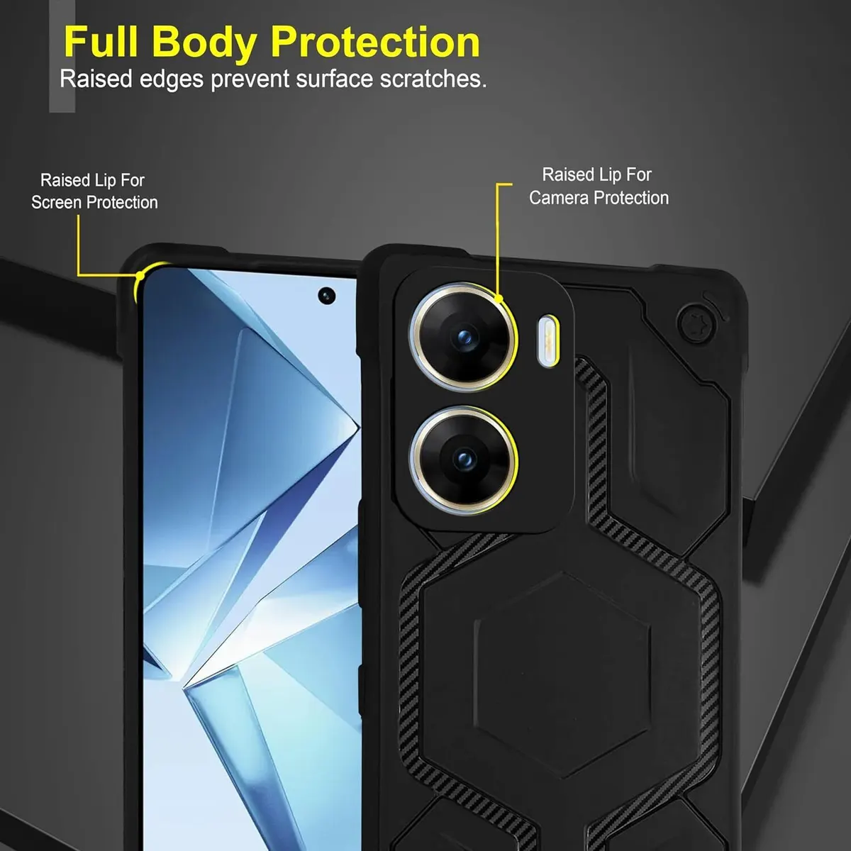Micvir Back Cover for Vivo V29e 5G (Black, Silicon, Pack of: 1) — image 2 of 4